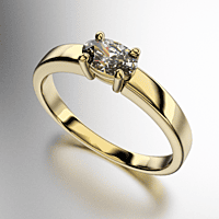 ANILLOS SOLITARIO CUERPO CINTA PIEDRA CENTRAL OVAL APAISADA (MOD. A107)