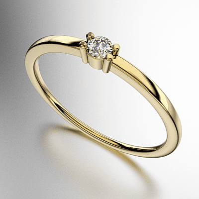 ANILLO SOLITARIO BAJO BRILLANTE REDONDO DE 6.5 PUNTOS (2.5MM) - (MOD. A116) ANILLO SOLITARIO BAJO BRILLANTE REDONDO DE 6.5 PUNTOS (2.5MM) - (MOD. A116)