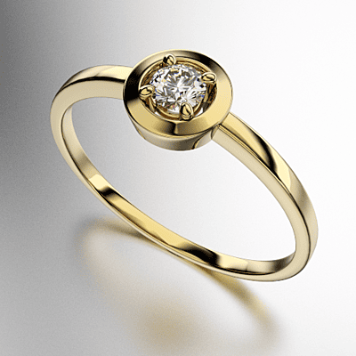 ANILLO SOLITARIO VIROLA (MOD. A117)