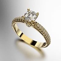 ANILLO SOLITARIO REDONDA COSTADO ENGARCE PAVEE (MOD. A123) ANILLO SOLITARIO REDONDA COSTADO ENGARCE PAVEE (MOD. A123)