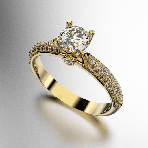 ANILLO SOLITARIO REDONDA COSTADO ENGARCE PAVEE (MOD. A123) ANILLO SOLITARIO REDONDA COSTADO ENGARCE PAVEE (MOD. A123)