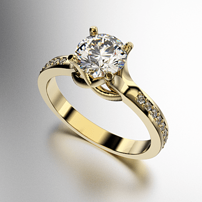 ANILLO SOLITARIO CORONA REINA (MOD. A134) ANILLO SOLITARIO CORONA REINA (MOD. A134)