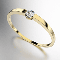 ANILLO SOLITARIO CUERPO CINTA ENGARCE DESNUDO CON BRILLANTE REDONDO DE 10 PUNTOS (3MM) - (MOD. A138) ANILLO SOLITARIO CUERPO CINTA ENGARCE DESNUDO CON BRILLANTE REDONDO DE 10 PUNTOS (3MM) - (MOD. A138)
