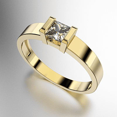 ANILLO SOLITARIO CARRE (MOD. A144) ANILLO SOLITARIO CARRE (MOD. A144)