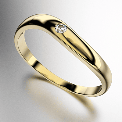 ANILLO MEDIO SIN FIN ONDITA CON PIEDRAS REDONDA (MOD. A167)