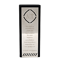 ARMANI EXCHANGE VEGAN LEATHER TROPHY