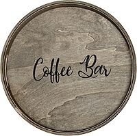 Elegant Designs Decorative Wood Serving Tray w/Handles