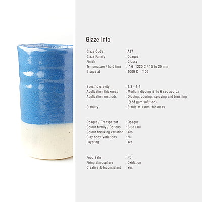 Sara Mid Fire Textured Cerulean Blue A17