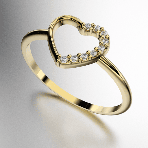 ANILLO CORAZON CALADO CON PIEDRAS (MOD. A171) ANILLO CORAZON CALADO CON PIEDRAS (MOD. A171)