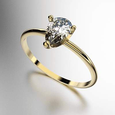ANILLO SOLITARIO GOTA (MOD. A175)