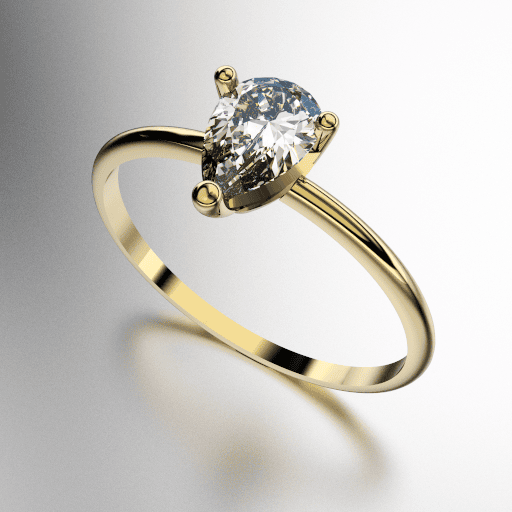 ANILLO SOLITARIO GOTA (MOD. A175)