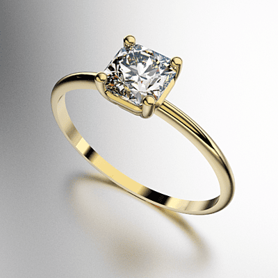 ANILLO SOLITARIO CARRE OCHAVADO 5MM (MOD. A177)