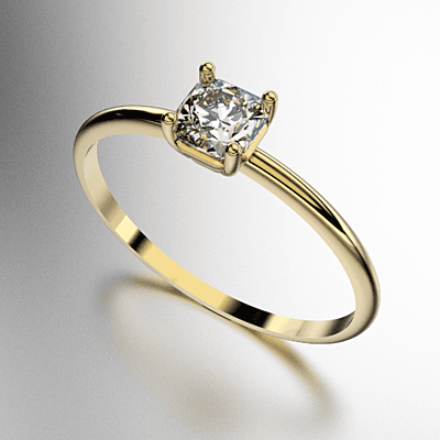 ANILLO SOLITARIO CARRE OCHAVADO 3MM (MOD. A178) ANILLO SOLITARIO CARRE OCHAVADO 3MM (MOD. A178)