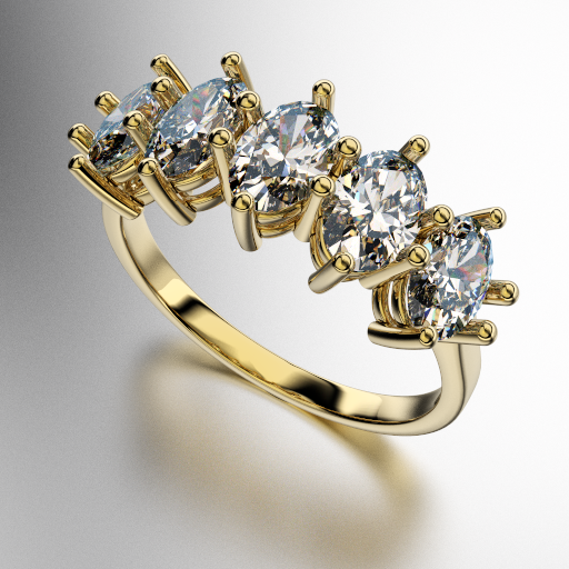 ANILLO CINTILLO CON PIEDRAS OVAL (MOD. A184) ANILLO CINTILLO CON PIEDRAS OVAL (MOD. A184)