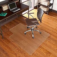 Flash Furniture Jackson 36'' x 48'' Hard Floor Chair Mat with Lip, Patterned Underside, and Scuff Resistant Textured Top
