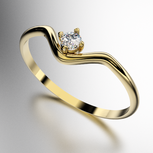 ANILLO ONDITA CON BRILLANTE REDONDO 6 PUNTOS (2.5MM) (MOD. A195) ANILLO ONDITA CON BRILLANTE REDONDO 6 PUNTOS (2.5MM) (MOD. A195)