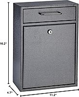 Mail Boss High Security Locking Wall-Mount Mail Drop Box