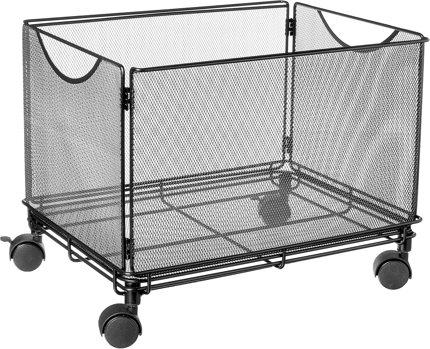 Safco Onyx Rolling Cart Desktop Tub File, Fits Letter-Size Hanging Folders, Collapsible Desk Organizer