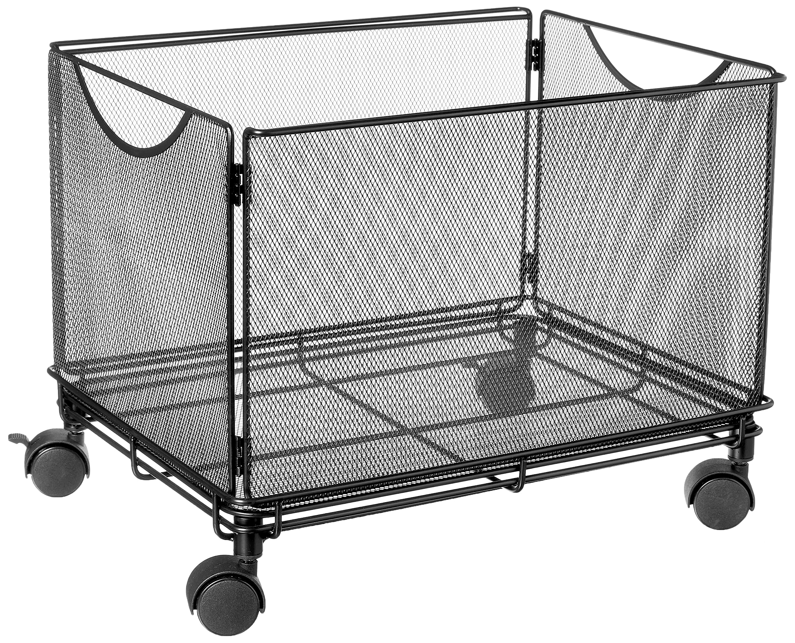 Safco Onyx Rolling Cart Desktop Tub File, Fits Letter-Size Hanging Folders, Collapsible Desk Organizer