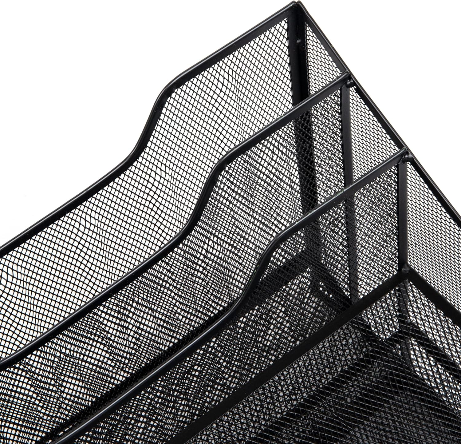 Mind Reader Desktop Organizer, Vertical File Holder, Paper Trays, Metal Mesh