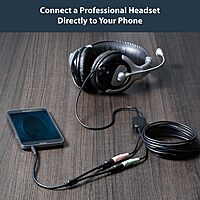 StarTech.com 3.5mm Headset Splitter Adapter (Combo to Separate Mic & Headphone)