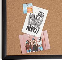 U Brands Cork Bulletin Board with Wood Frame