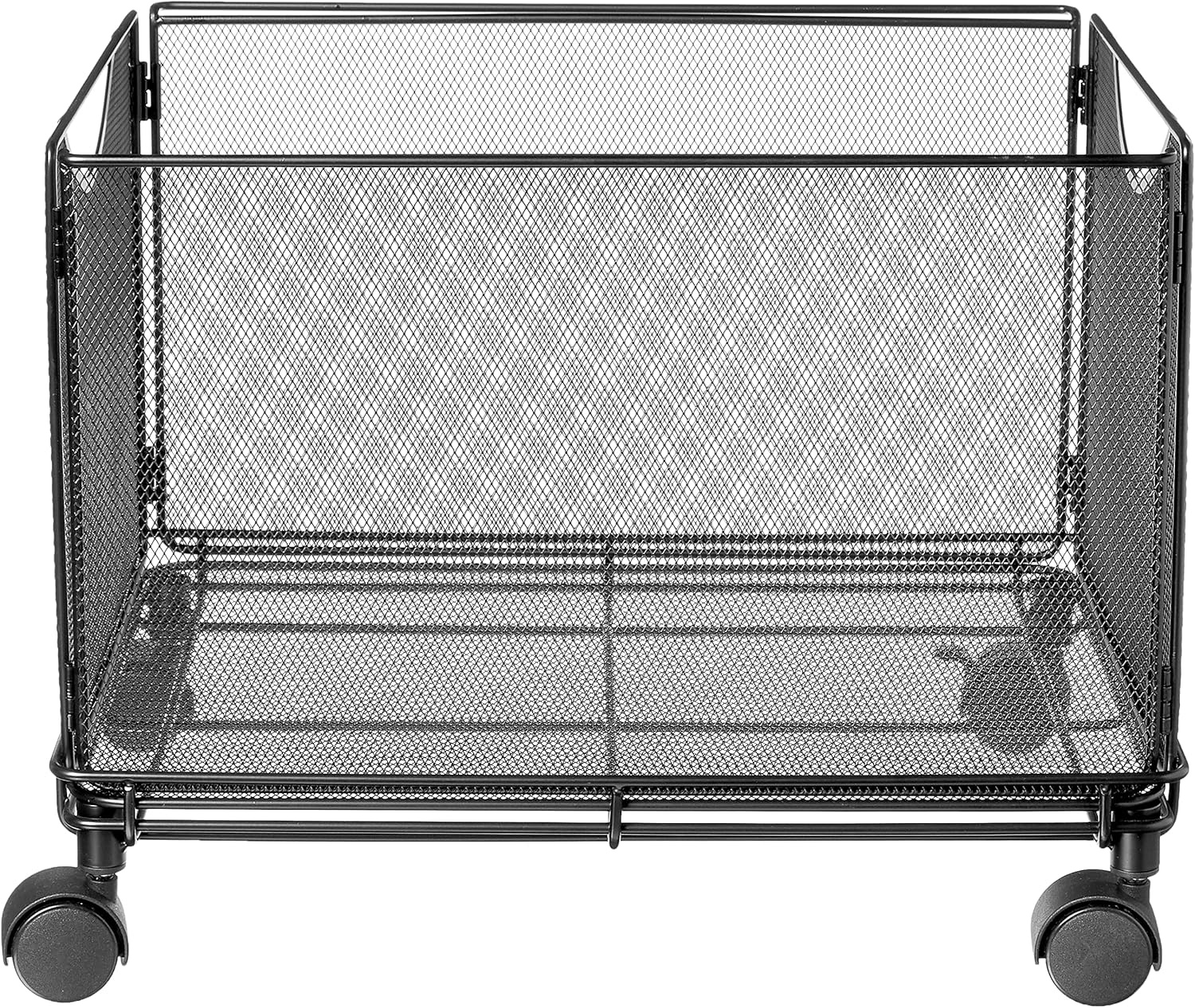 Safco Onyx Rolling Cart Desktop Tub File, Fits Letter-Size Hanging Folders, Collapsible Desk Organizer