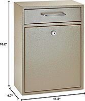 Mail Boss High Security Locking Wall-Mount Mail Drop Box