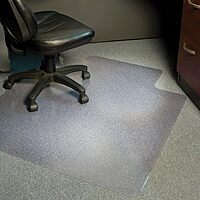 Carpet Chair Mats for Low Pile, 45-Inch by 53-Inch with Lip, Clear Vinyl Lip (25 x 12) 45" x 53" Crystal Edge