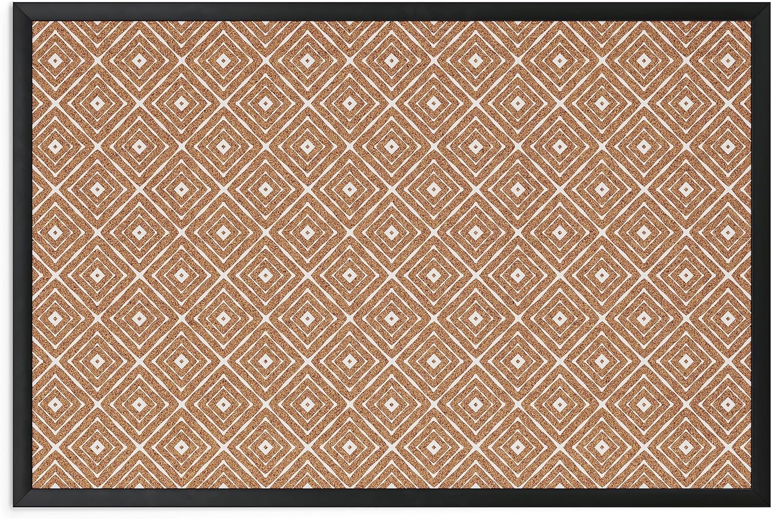 U BRANDS Fashion Cork Bulletin Board, Black Wood Frame