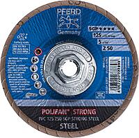 4-1/2" POLIFAN®-Strong Flap Disc SGP, Conical, 50 Grit Zirconia - 5/8-11 THD. 4-1/2 Inches 50 5/8-11 Inches Threaded Hole