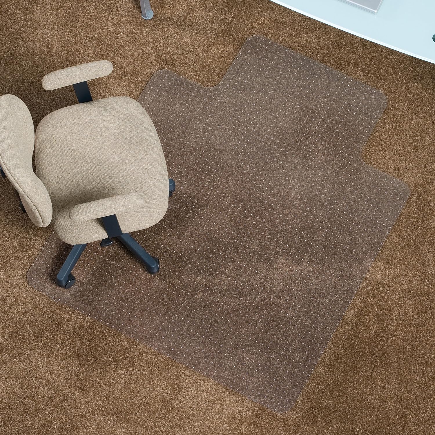 ES ROBBINS Chair Mat for Medium Pile Carpet with Lip, Crystal Edge