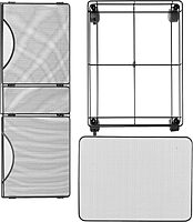 Safco Onyx Rolling Cart Desktop Tub File, Fits Letter-Size Hanging Folders, Collapsible Desk Organizer, Durable Steel Mesh Construction, Black