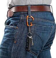 Nite Ize SlideLock Key Ring, Locking Carabiner Key Chain with Webbing