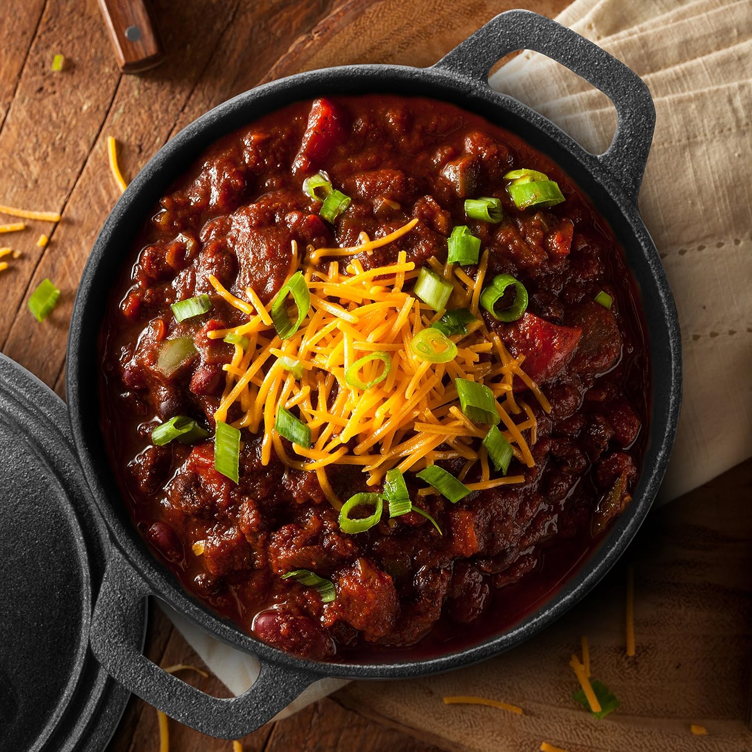 COMMERCIAL CHEF Cast Iron Dutch Oven with Lid and Handles