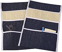 DMI Wheelchair Arm Pads, Wheelchair Armrest Pouch, Denim, Pair of 2 (10 x 9 in)