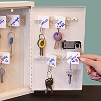 Nadex Slotted Key Tags, White, Pack Of 20 Tags