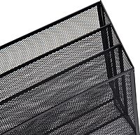 Mind Reader Vertical File Storage, Desktop Organizer, Workspace, Office, Metal Mesh, 12.5" L x 3.75" W x 11.5" H, Black Single
