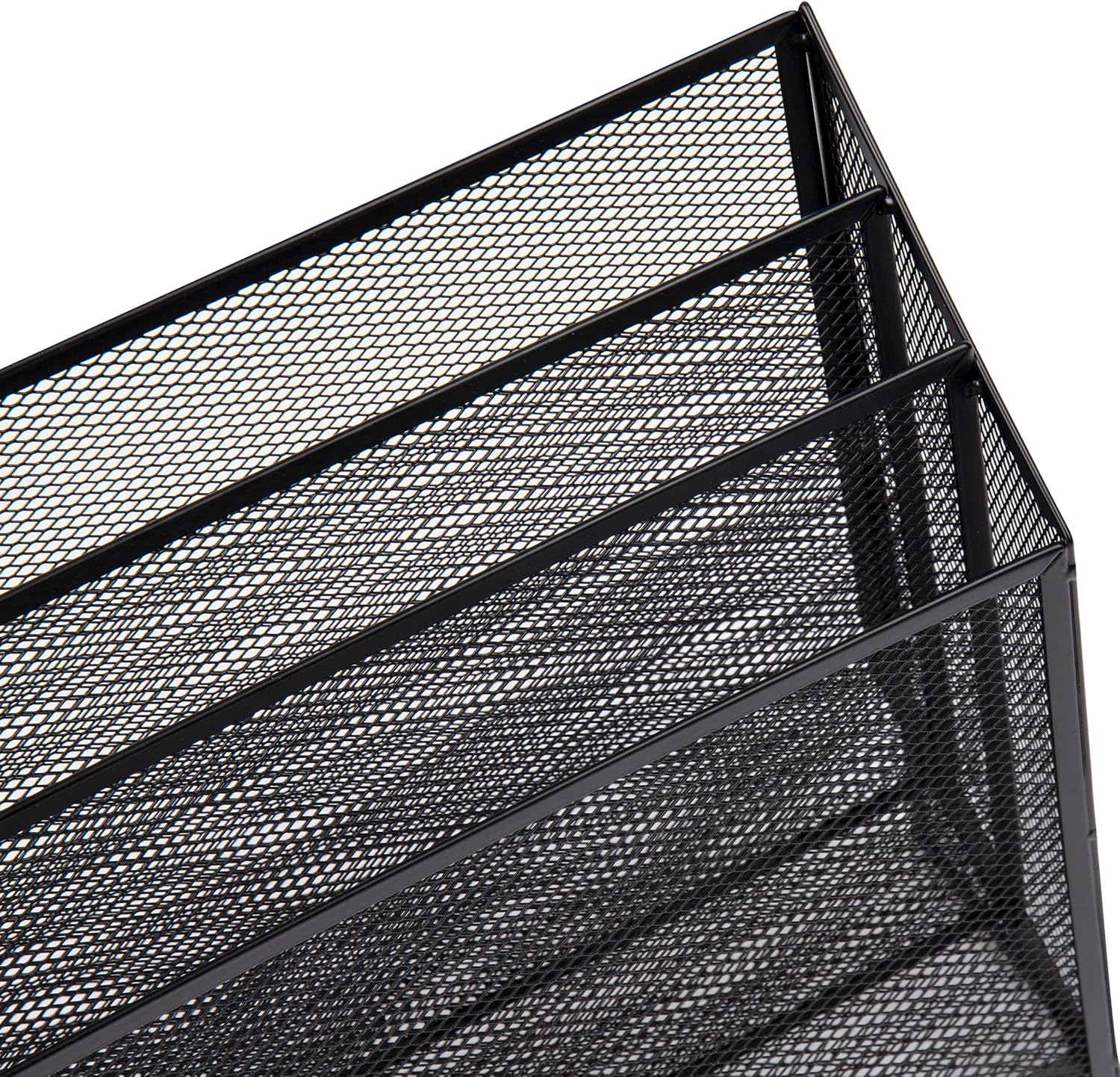 Mind Reader Vertical File Storage, Desktop Organizer, Workspace, Office, Metal Mesh, 12.5" L x 3.75" W x 11.5" H