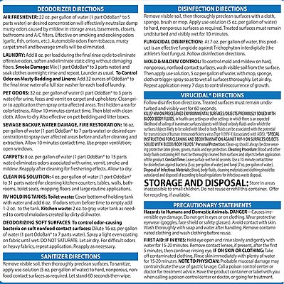 OdoBan Disinfectant Concentrate and Odor Eliminator, 1 Gallon, Fresh Linen Scent 128 Fl Oz (Pack of 1)