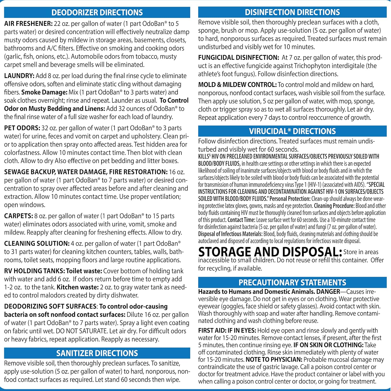 OdoBan Disinfectant Concentrate and Odor Eliminator, 1 Gallon, Fresh Linen Scent 128 Fl Oz (Pack of 1)