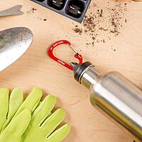 Nite Ize Slidelock Aluminum Locking Carabiner - Keychain Carabiner with Locking Gate - Carabiner Clip for Keys