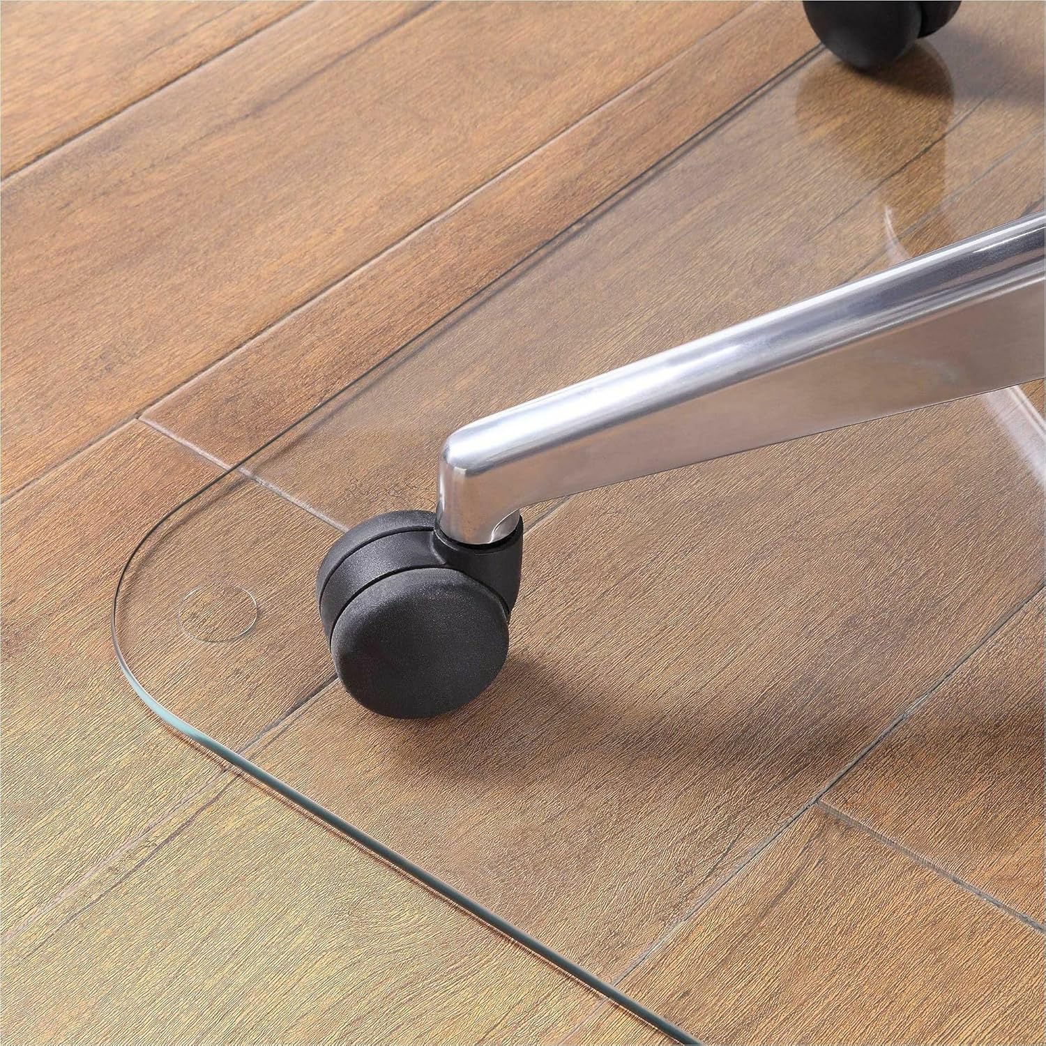 LORELL Tempered Glass Chairmat, Clear, 0.25" Thick, Rectangular