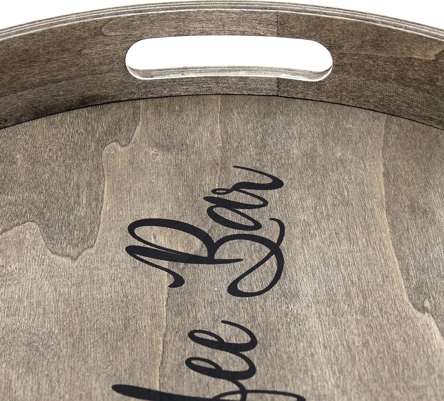 Elegant Designs Decorative Wood Serving Tray w/Handles