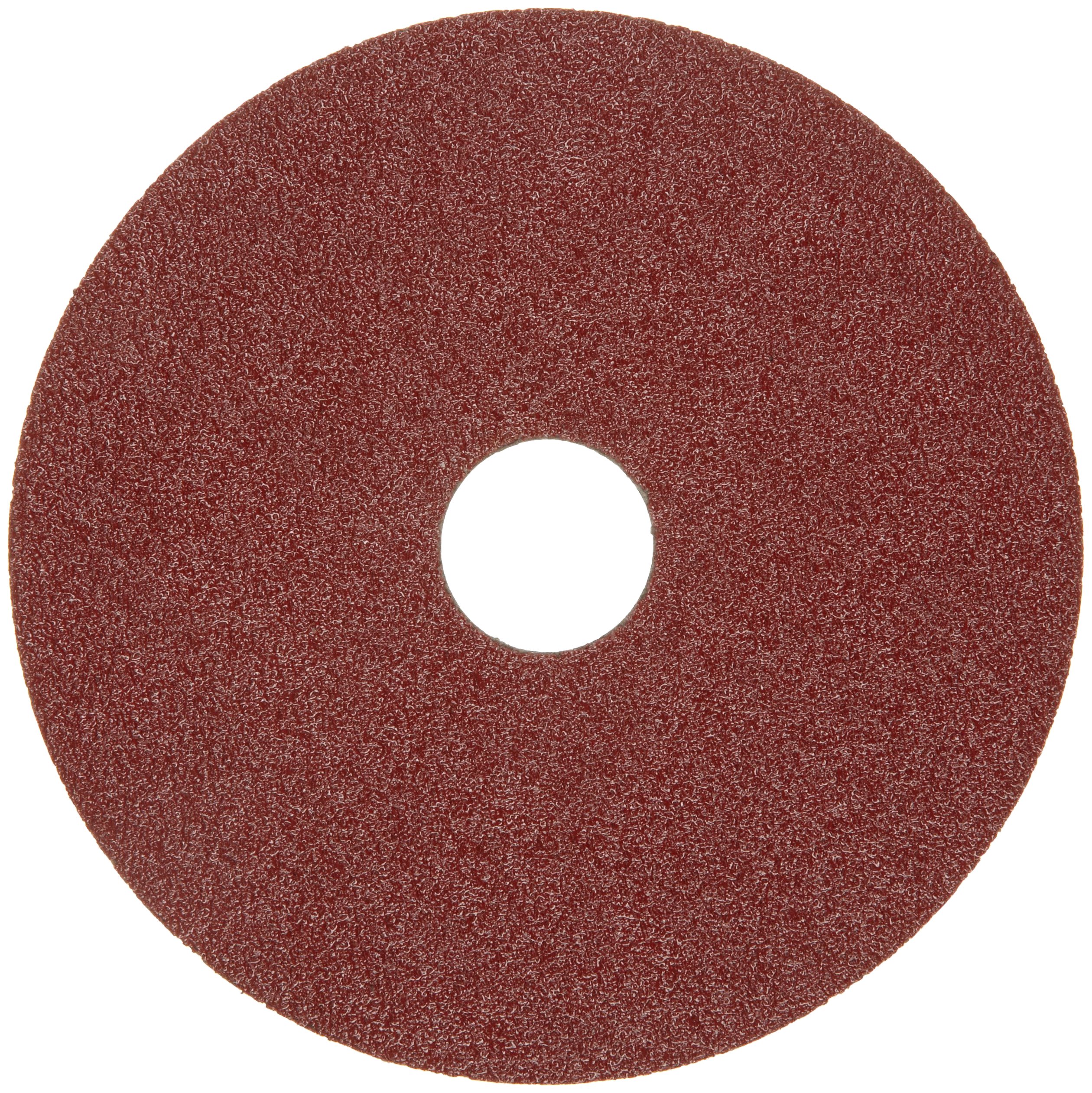 Merit Resin Abrasive Disc, Fiber Backing, Aluminum Oxide, 7/8" Arbor, 4-1/2" Diameter, Grit 36 (Box of 25)