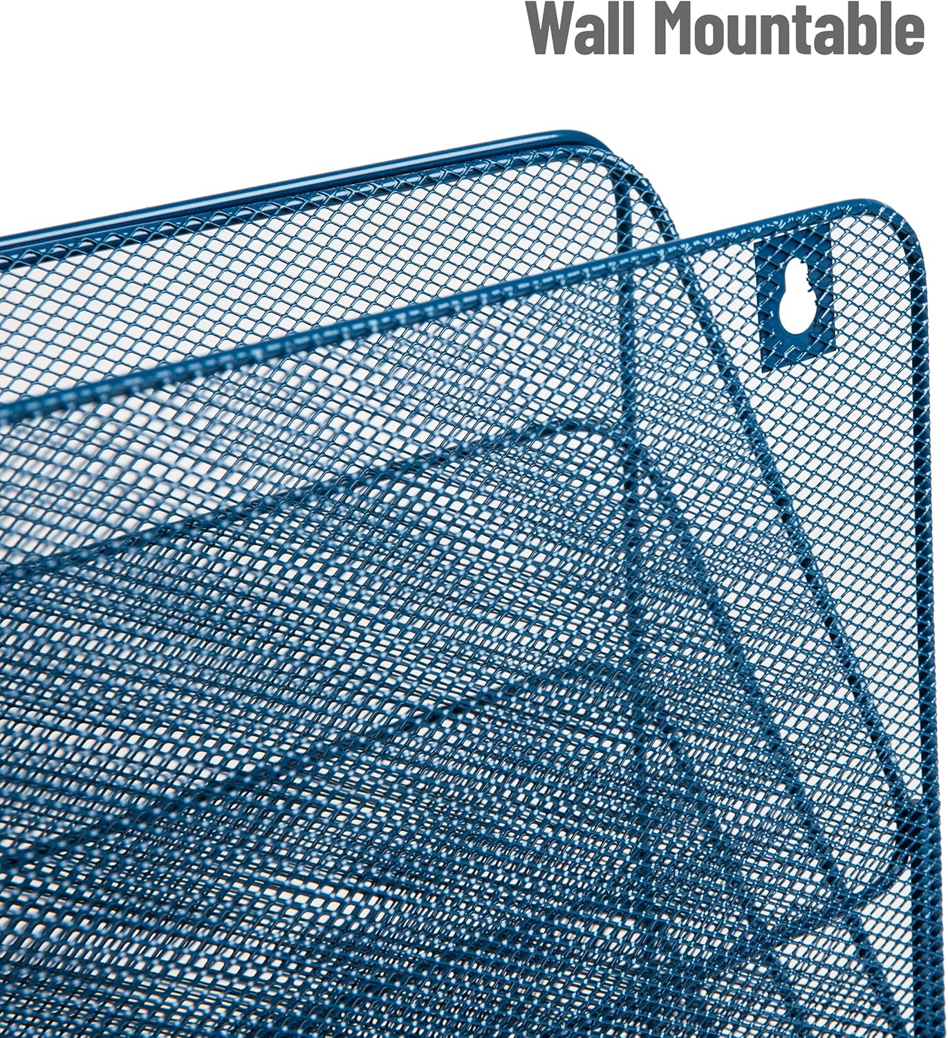 MIND READER 4-Tier Vertical File Organizer, Desktop & Wall Mount, Metal