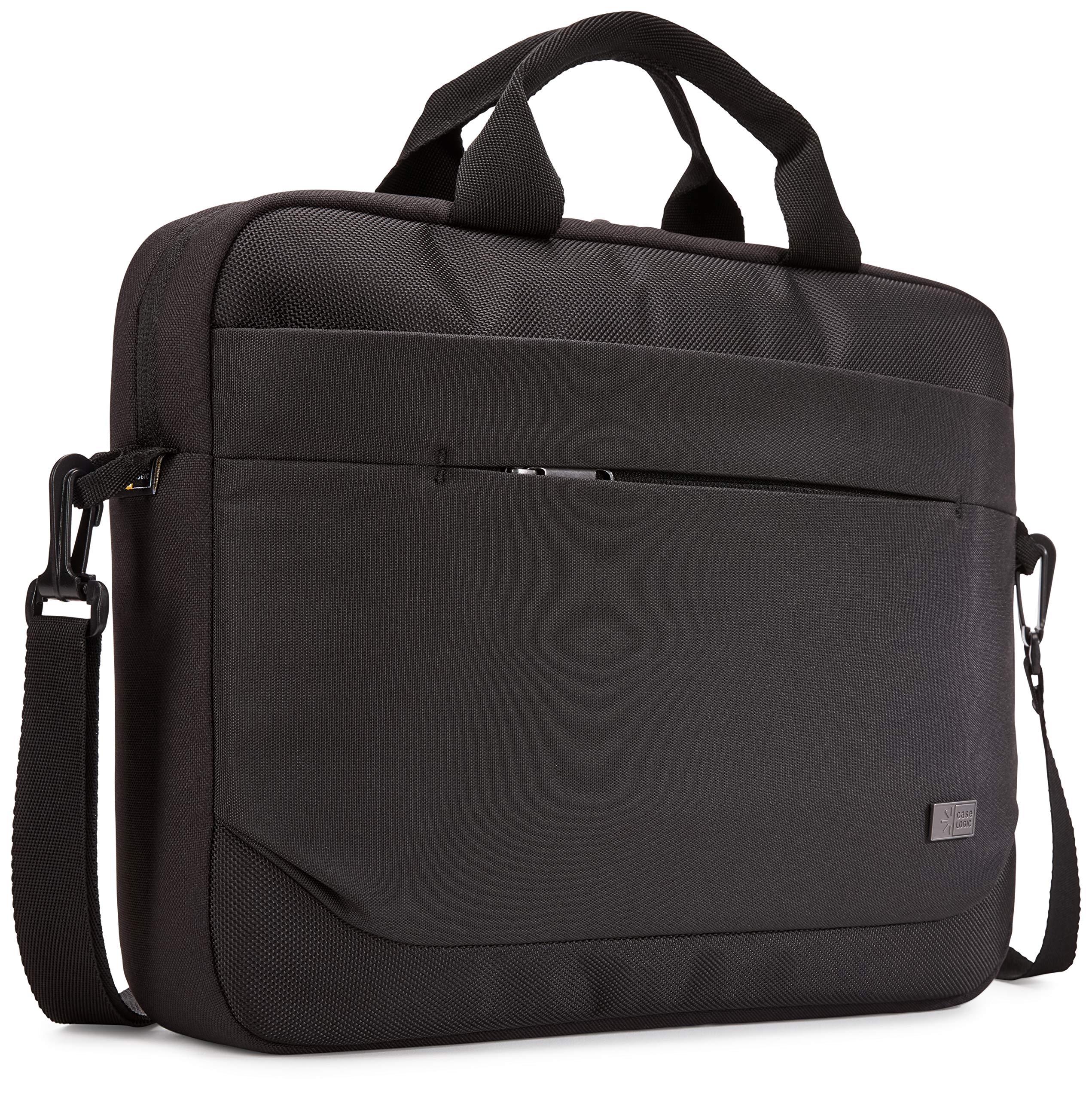 Case Logic Advantage Laptop Attache, Fits Devices Up to 14", Polyester, 14.6 x 2.8 x 13, Black