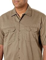 Dickies Men’s Short Sleeve Work Shirt – Durable Twill Button Down