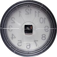 Infinity Instrument 15 Inch The Onyx Modern Contemporary Sleek Indoor Round Non-Ticking Silent Battery Operated Easy to Read Wall Clock for Living Room, Bedroom, Kitchen, Home Office, Black and Silver