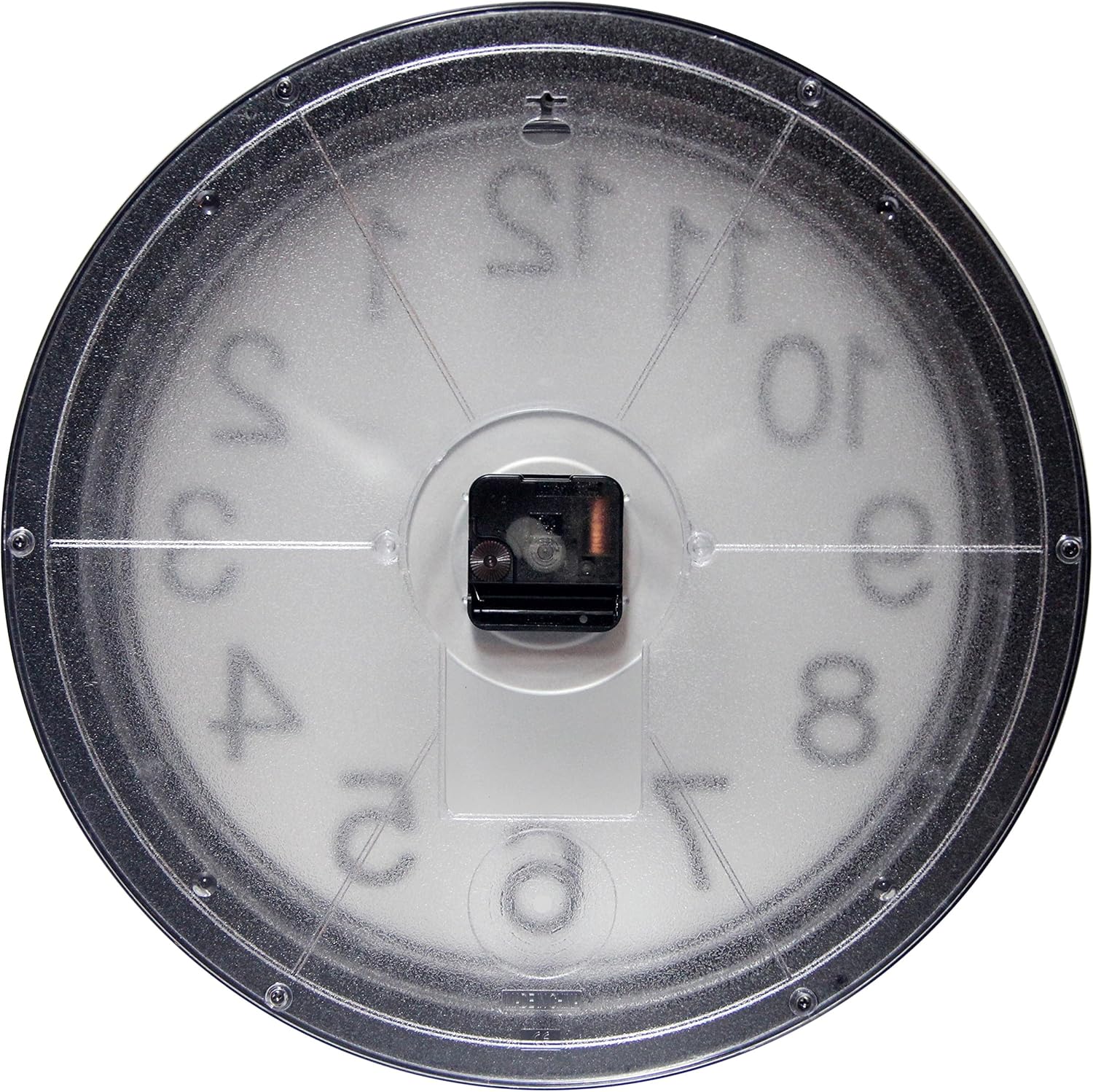 Infinity Instrument 15 Inch The Onyx Modern Contemporary Sleek Indoor Round Non-Ticking Silent Battery Operated Easy to Read